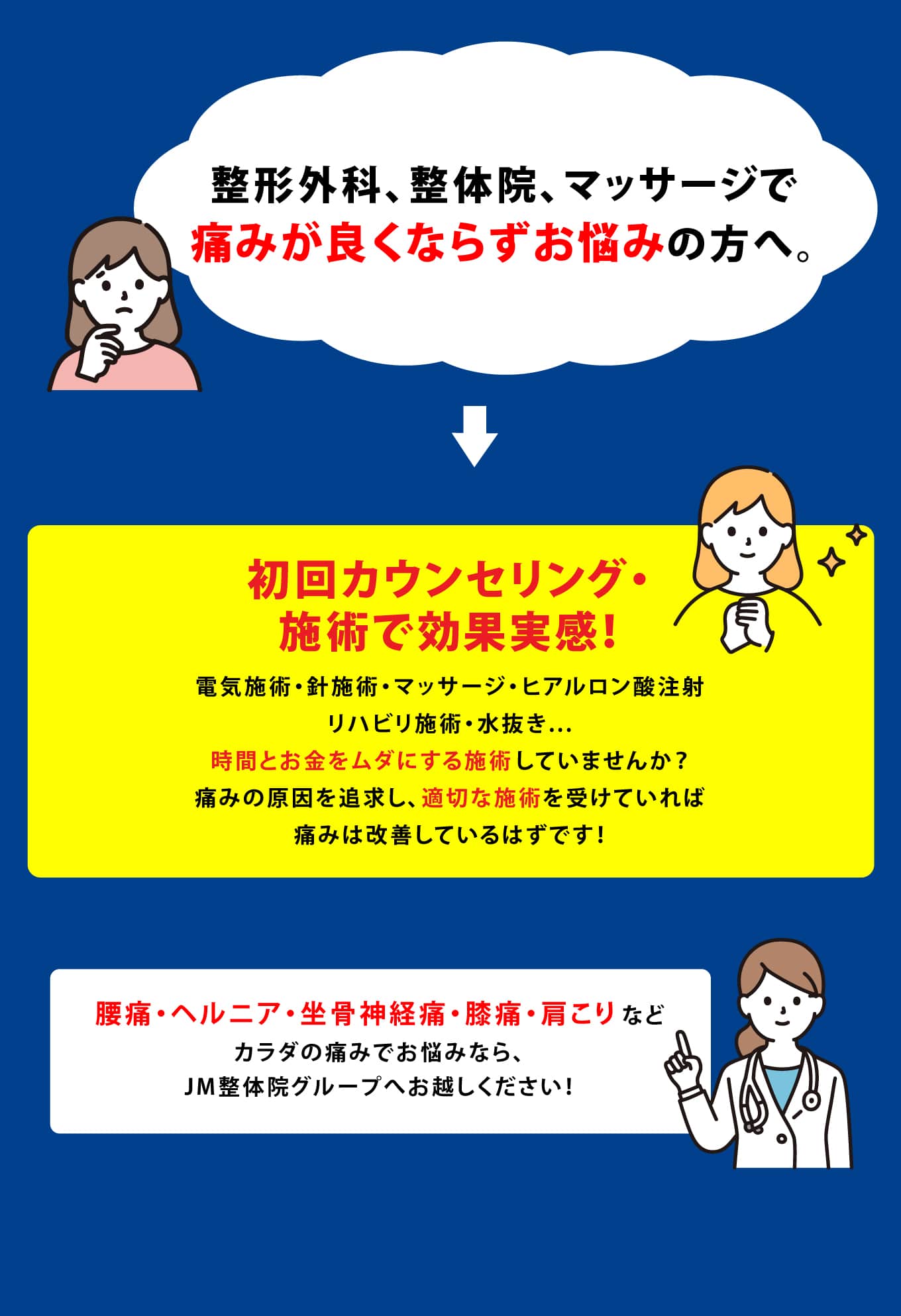 「痛み」が良くならずお悩みの方へ